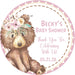 Girls Woodland Bear Baby Shower Stickers Or Favor Tags