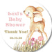 Girls Woodland Deer Baby Shower Stickers