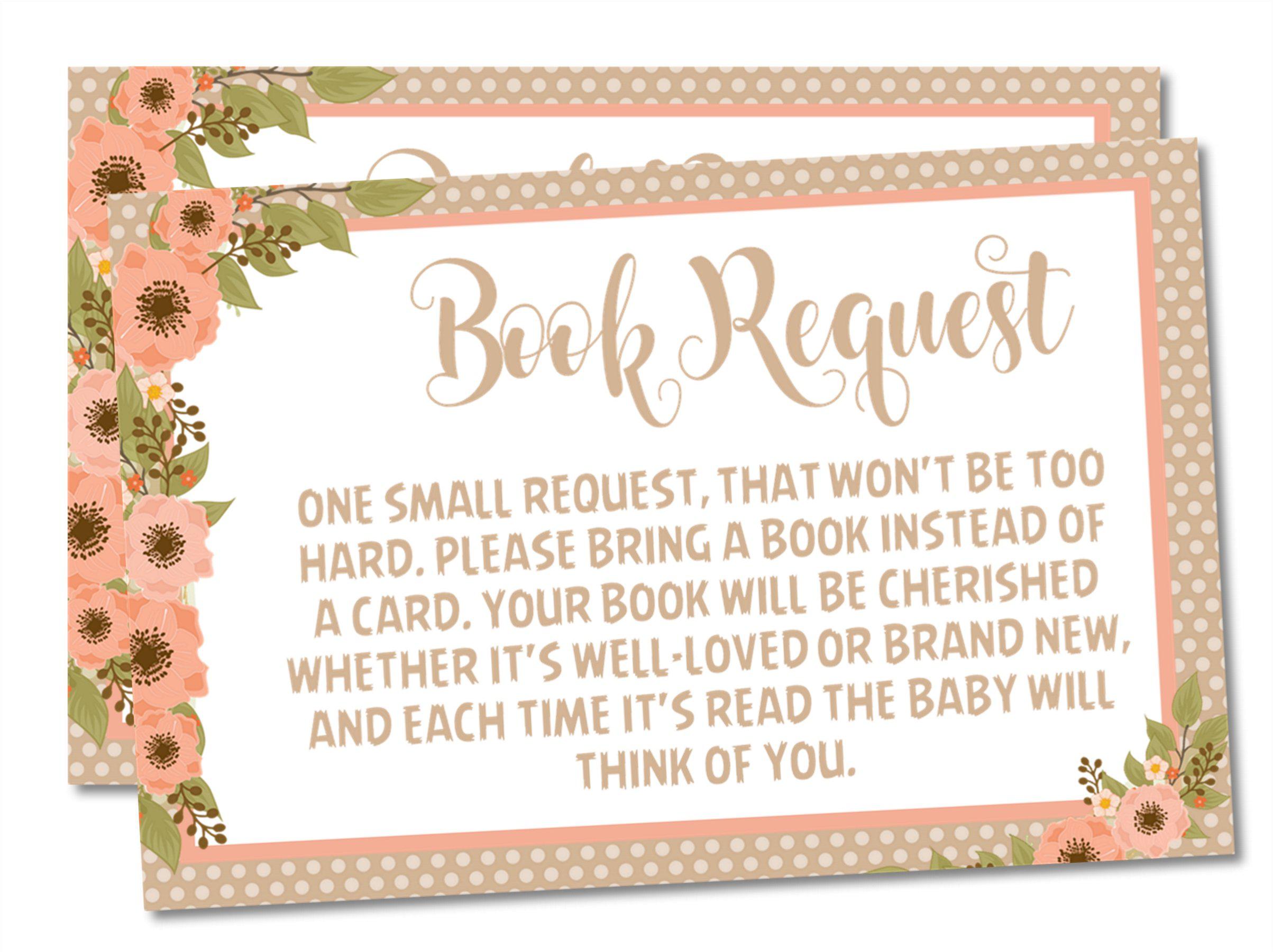 Girls Woodland Fox Book Request Cards