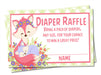 Girls Woodlands Fox Diaper Raffle Tickets