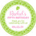 Girls pink tropical leaf birthday sticker with personalized name