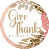 Give thanks floral fall Thanksgiving sticker
