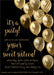 Gold And Black Balloon Sweet 16 Party Invitations