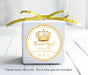 Gold And White Royal Prince Baby Shower Stickers Or Favor Tags