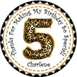 Gold leopard print birthday sticker