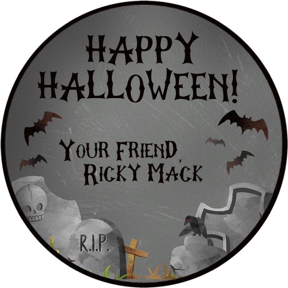 Graveyard Halloween Stickers