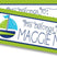 Green and blue nautical sailboat back to school name label