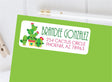 Green cactus personalized address labels