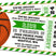 Green gold basketball birthday party invitation