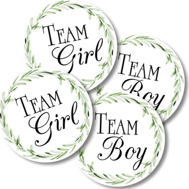 Greenery Gender Reveal Stickers