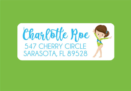 Gymnastics Address Labels