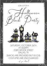 Halloween Block Party Invitations