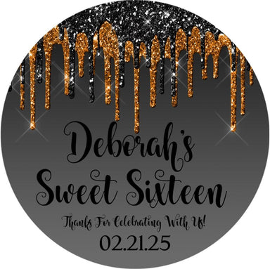Halloween Sweet 16 Stickers Or Favor Tags