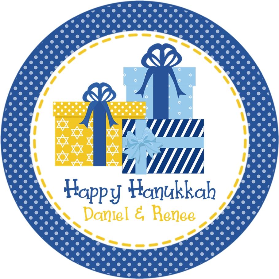 Hanukkah Stickers Or Gift Tags