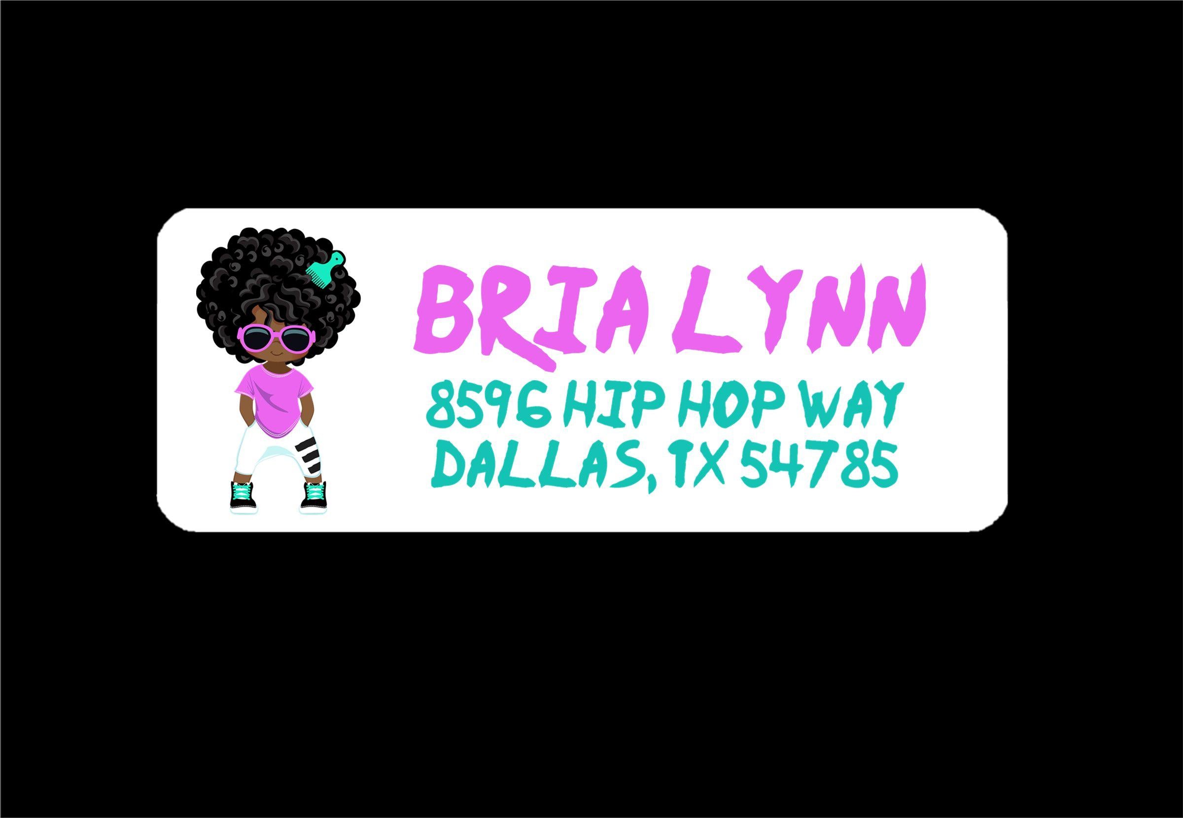 Hip Hop Address Labels For Girls
