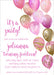Hot Pink And Gold Balloon Birthday Party Invitations