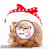 I Love Hanging Out With You sloth classroom favor sticker