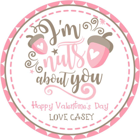 I’m Nuts About You Valentine’s Day favor label