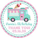 Ice Cream Truck Birthday Party Stickers Or Favor Tags
