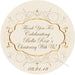 Ivory And Gold Christening Stickers Or Favor Tags