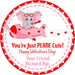 Just Plane Cute Valentine's Day Stickers