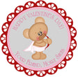Kids Valentine sticker with cute cupid bear