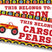 Kids monster truck name label with colorful tire pattern frame