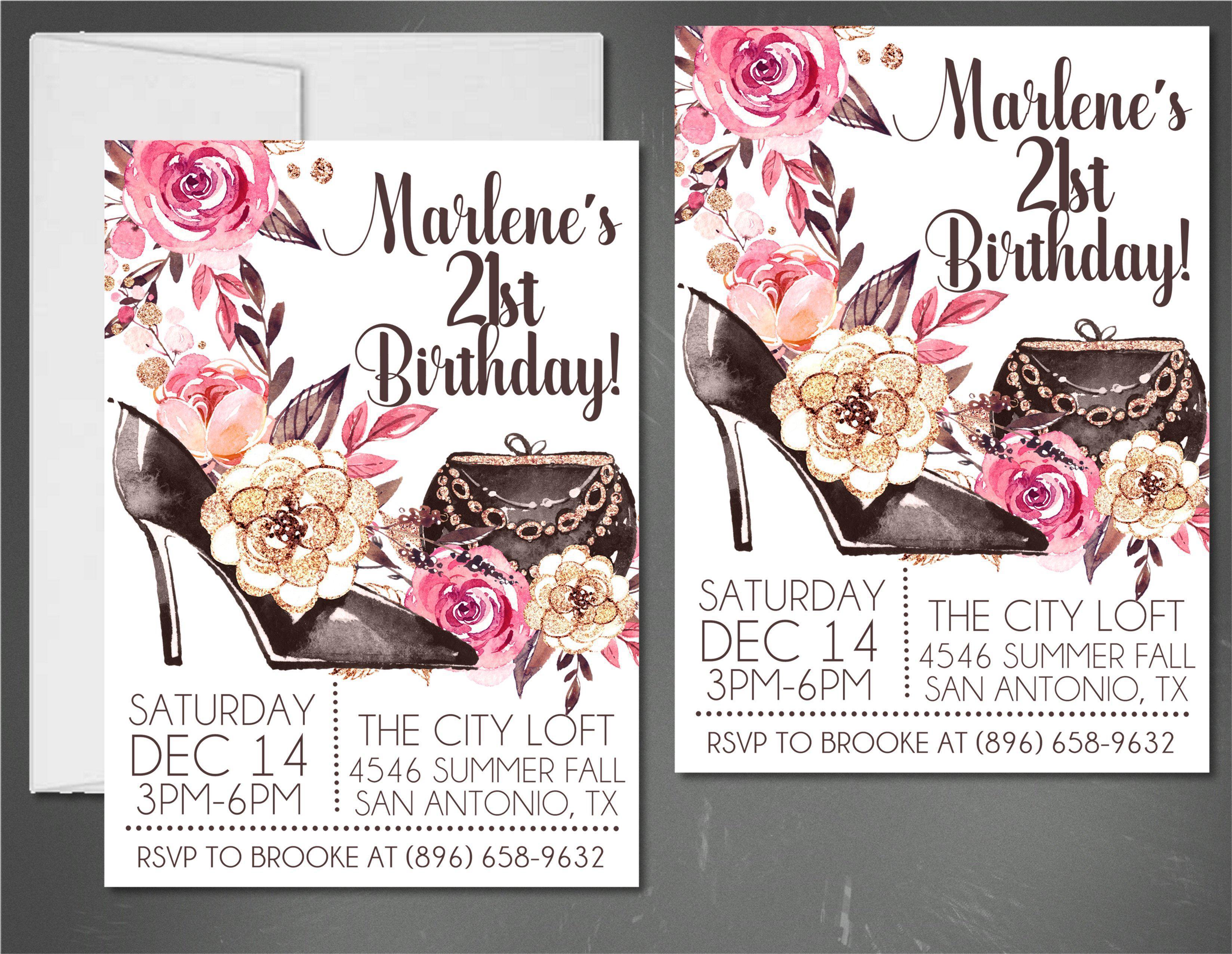Ladies Birthday Party Invitations