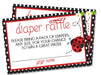 Ladybug Diaper Raffle Tickets
