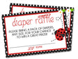 Ladybug Theme Baby Shower Diaper Raffle Instant PDF