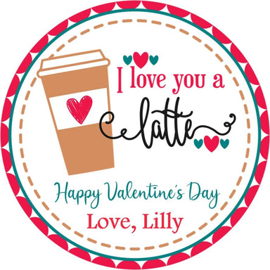 Latte Valentine's Day Stickers