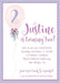 Lavender And Pink Balloon Birthday Party Invitations