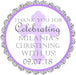 Lavender Christening Stickers Or Favor Tags