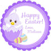 Lavender Easter Chick Stickers Or Favor Tags