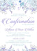 Lavender Floral Confirmation Invitations