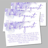 Lavender Watercolor Book Request Cards