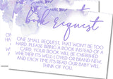 Lavender Watercolor Book Request Cards