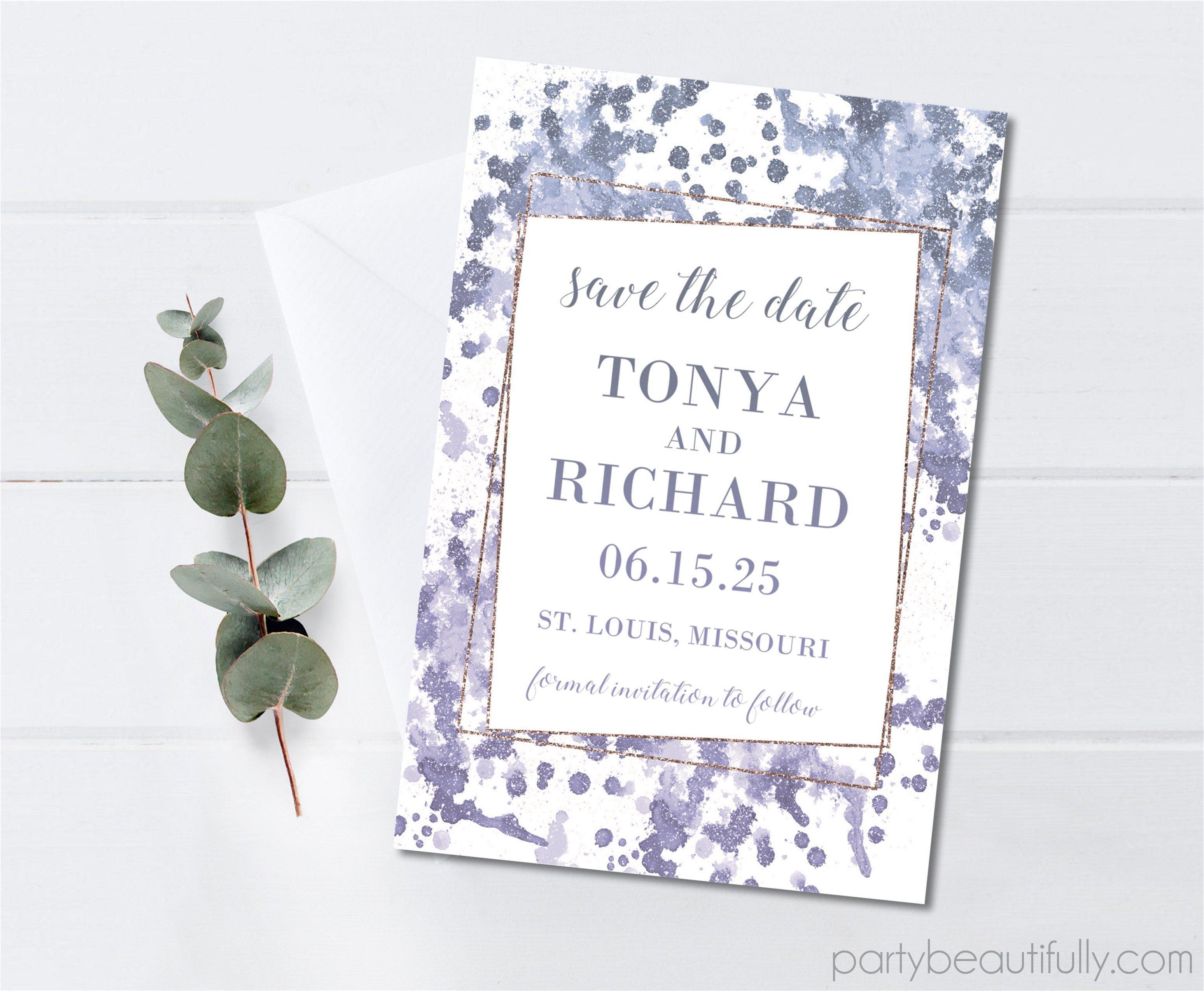 Lavender Wedding Save The Date Cards