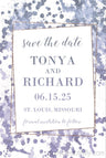 Lavender blue wedding save the date cards