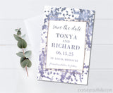Lavender white save the dates