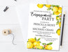 Lemon Engagement Party Invitations