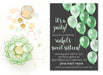 Lime Green And Grey Balloon Sweet 16 Party Invitations