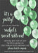 Lime Green And Grey Balloon Sweet 16 Party Invitations