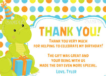 Little Dinosaur Birthday Thank You Cards — Party Beautifully