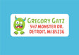 Little monster personalized address labels