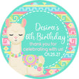 Llama Birthday Party Stickers Or Favor Tags