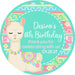 Llama Birthday Party Stickers Or Favor Tags