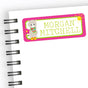 Llama back to school name labels with colorful artwork