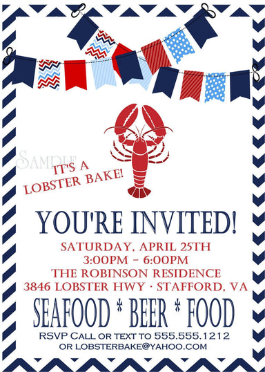 Lobster Bake Invitations