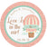 Love is in the air hot air balloon wedding favor stickers